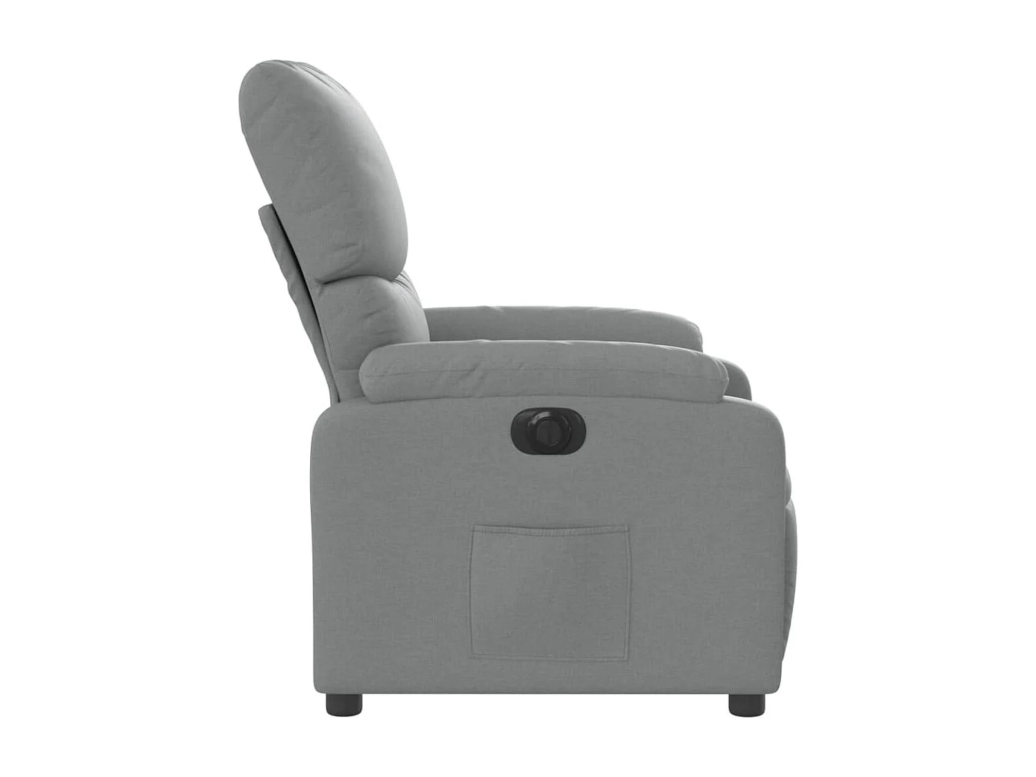 Fauteuil elektrisch verstelbaar stof lichtgrijs