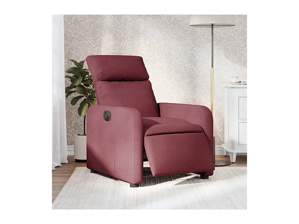 Fauteuil inclinable électrique Rouge bordeaux Tissu
