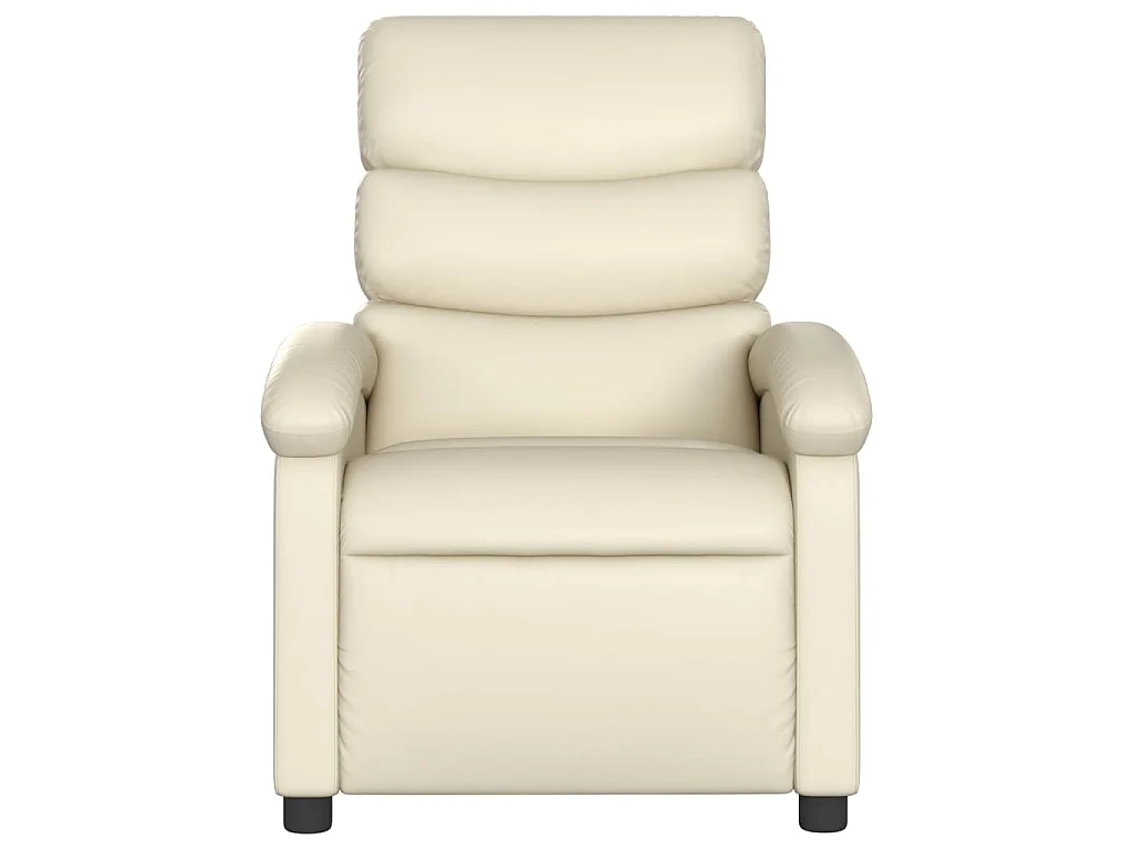 Fauteuil inclinable électrique Crème Similicuir