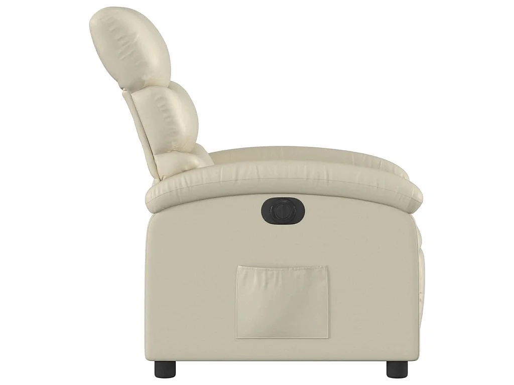 Fauteuil inclinable électrique Crème Similicuir