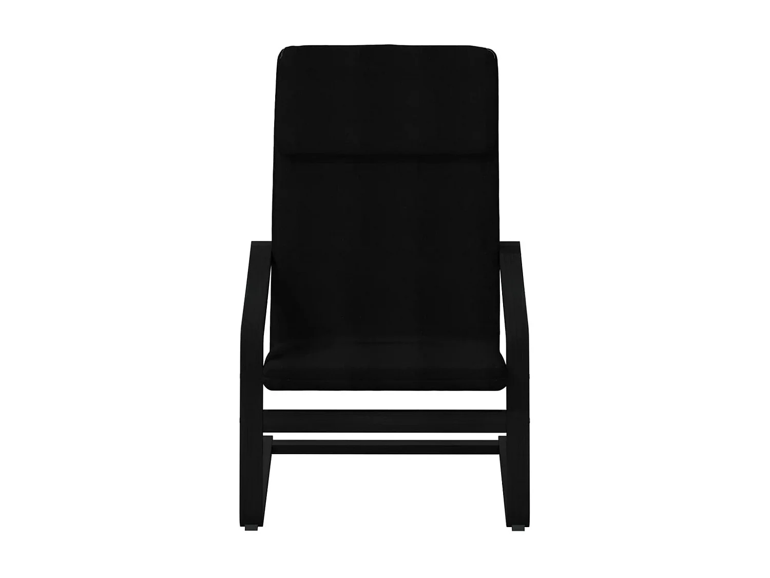 Chaise de relaxation avec repose-pied Noir Tissu