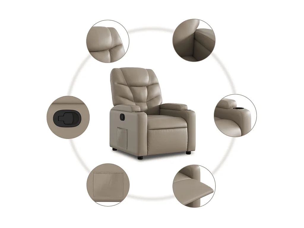 Fauteuil inclinable Cappuccino Similicuir