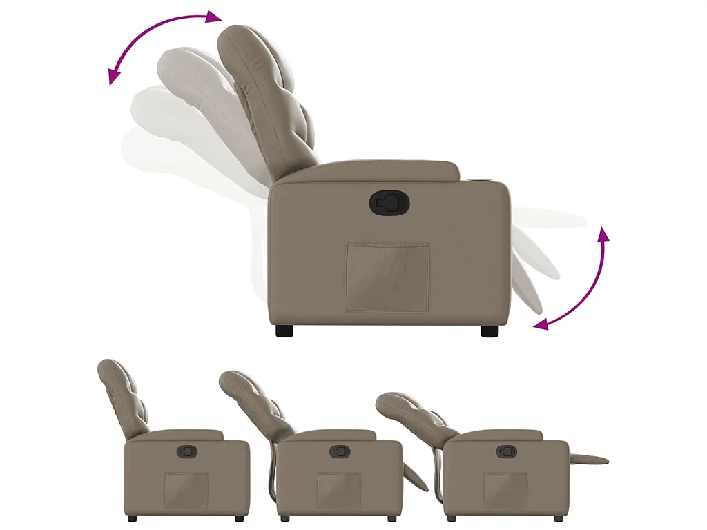 Fauteuil inclinable Cappuccino Similicuir