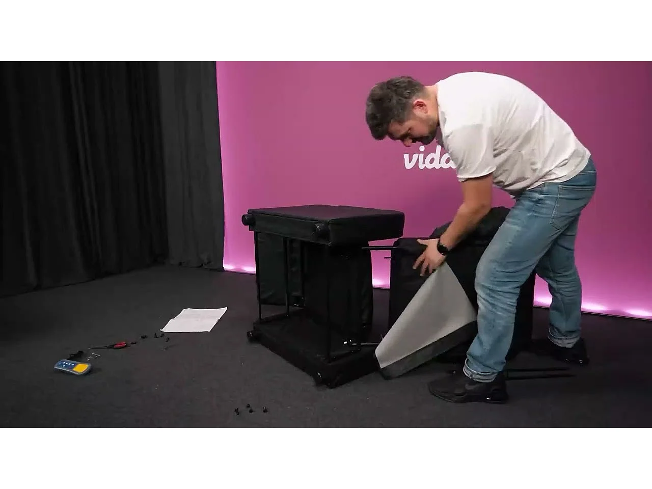 Massagesessel Elektrisch Rot Kunstleder