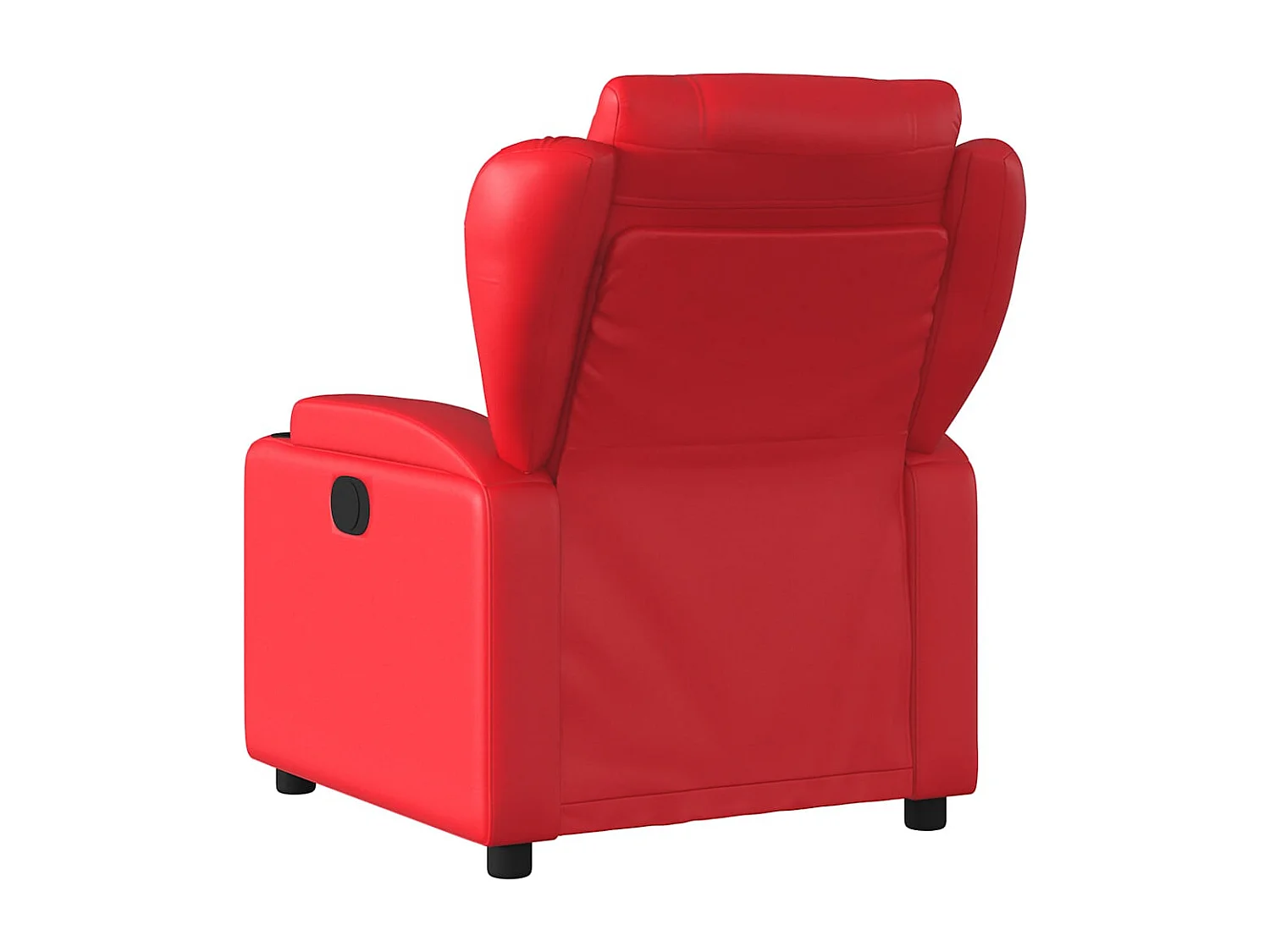 Poltrona Massaggio Elettrica Reclinabile Rosso Similpelle