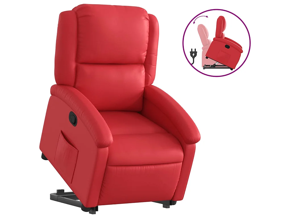 Fauteuil inclinable Rouge Similicuir