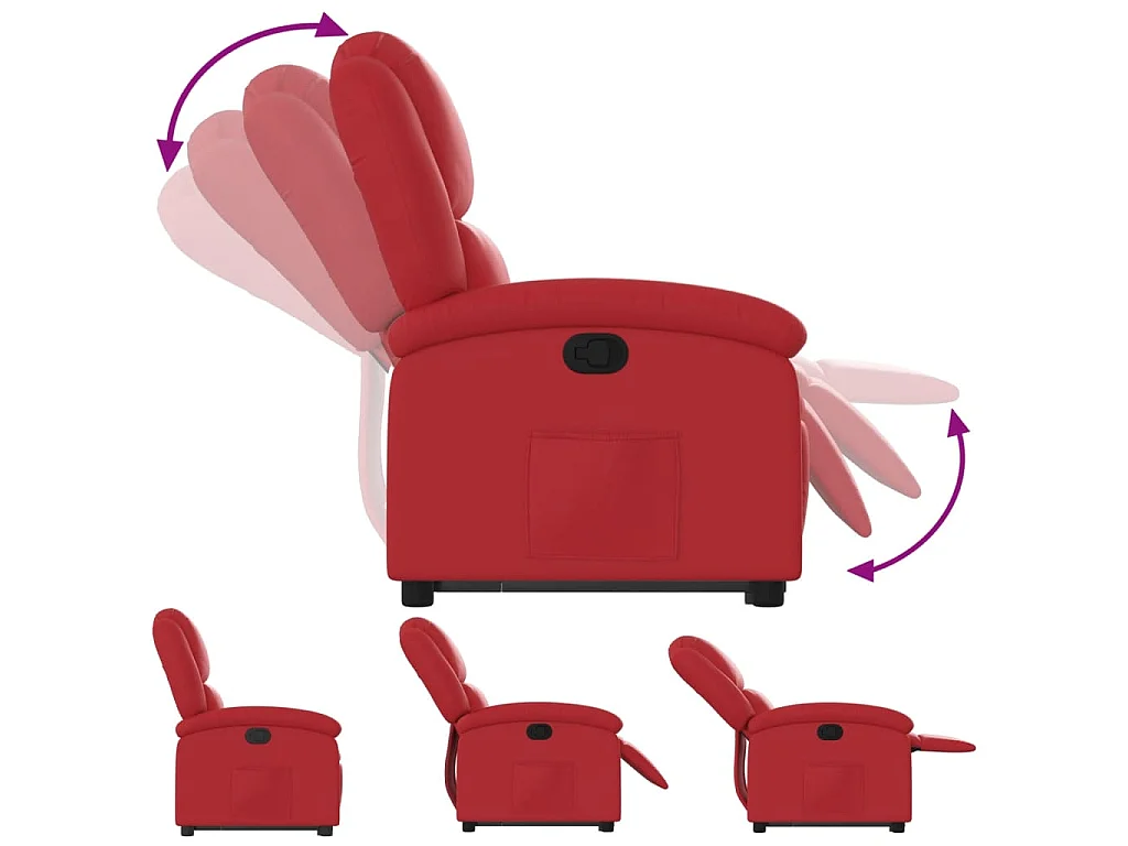 Fauteuil inclinable Rouge Similicuir