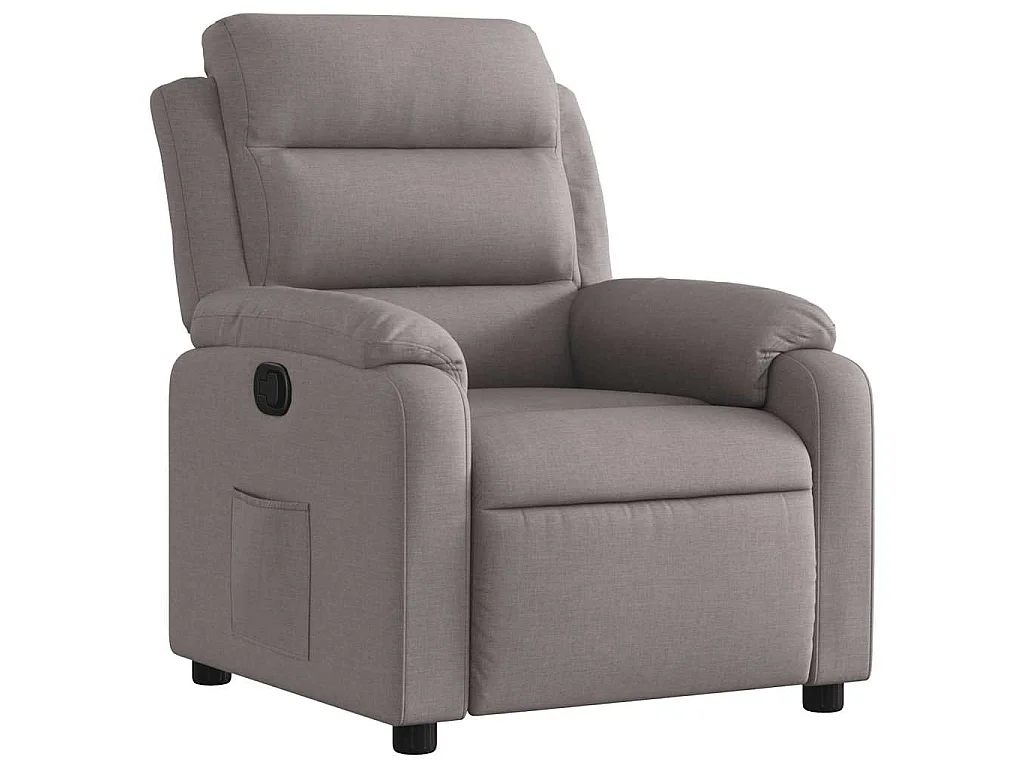 Fauteuil verstelbaar stof taupe