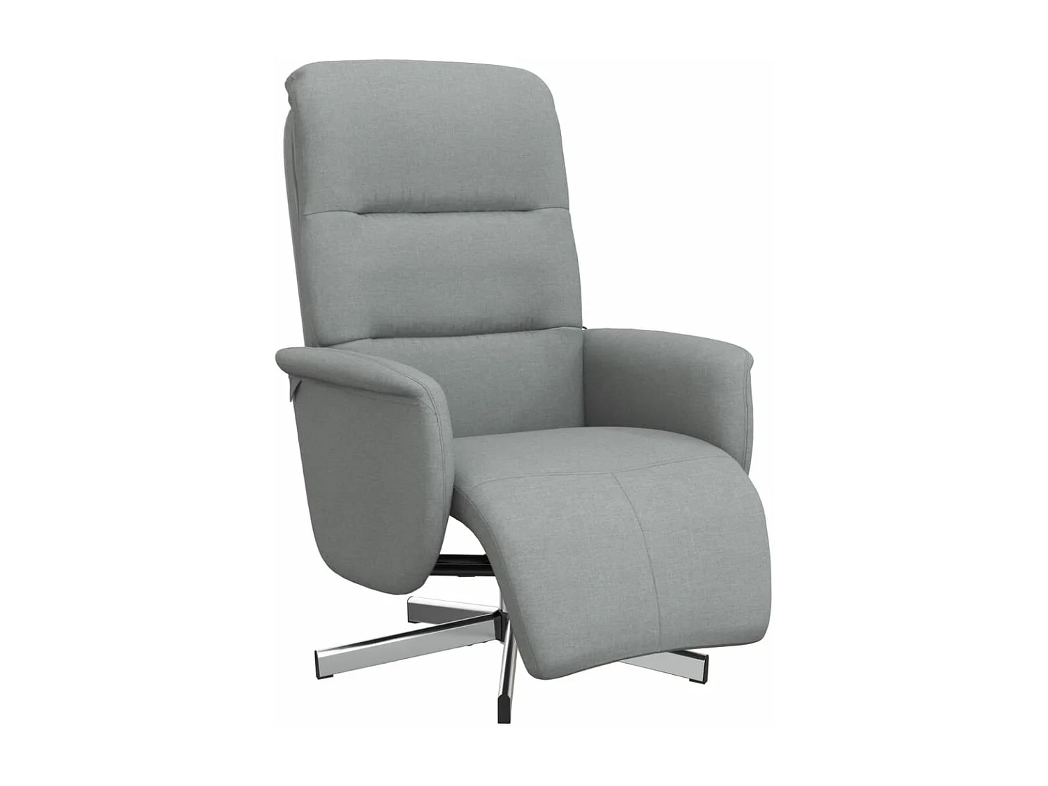 Fauteuil inclinable avec repose-pieds gris clair tissu