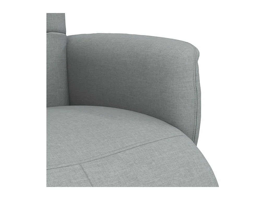 Fauteuil verstelbaar met voetensteun stof lichtgrijs