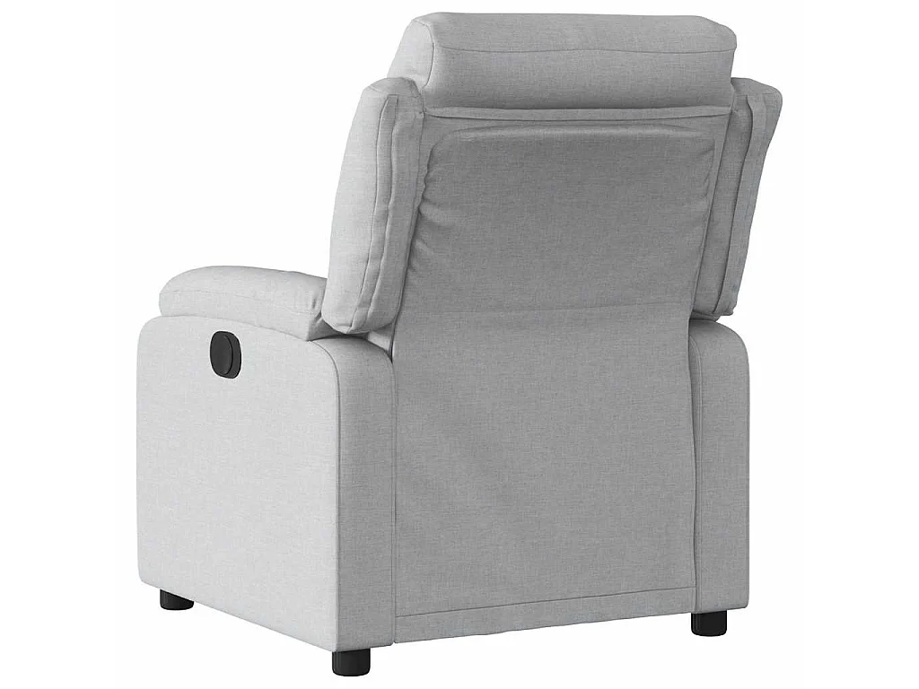 Poltrona Elettrica Reclinabile Grigio Chiaro in Tessuto