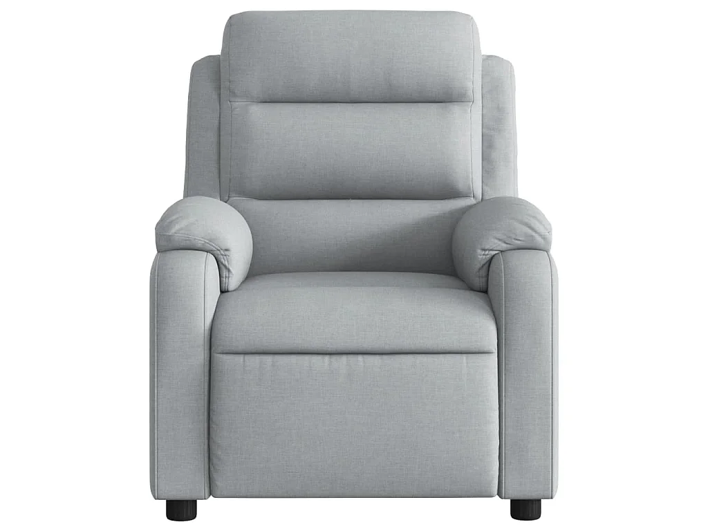 Poltrona Elettrica Reclinabile Grigio Chiaro in Tessuto