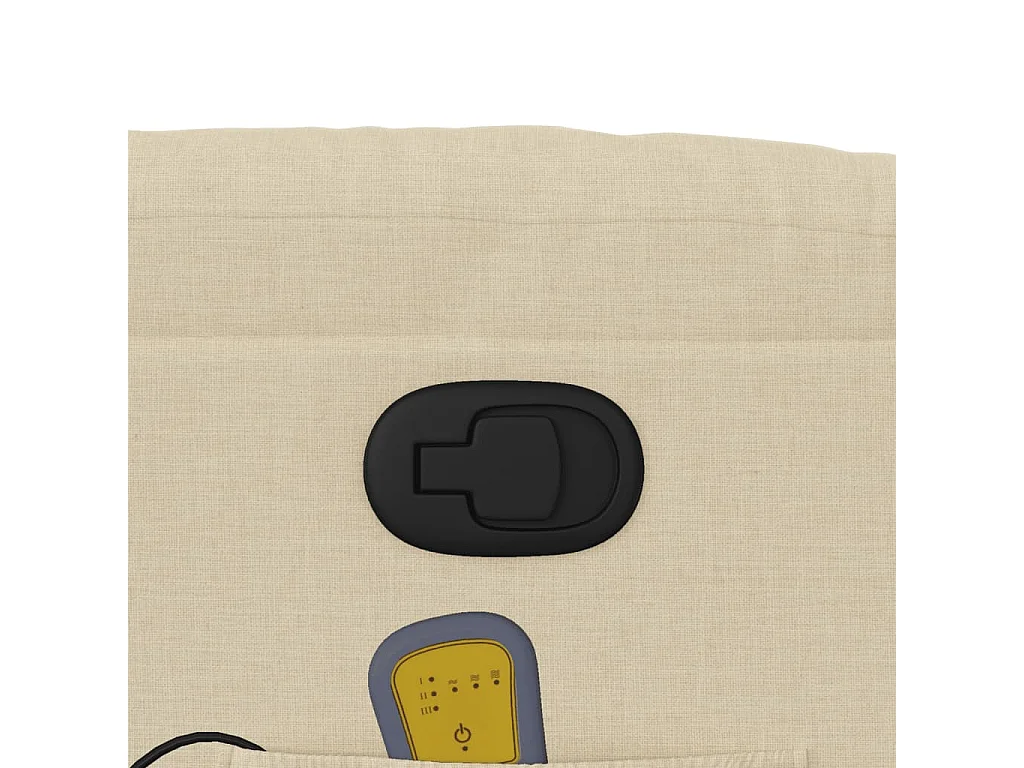 Fauteuil de massage inclinable Crème Tissu