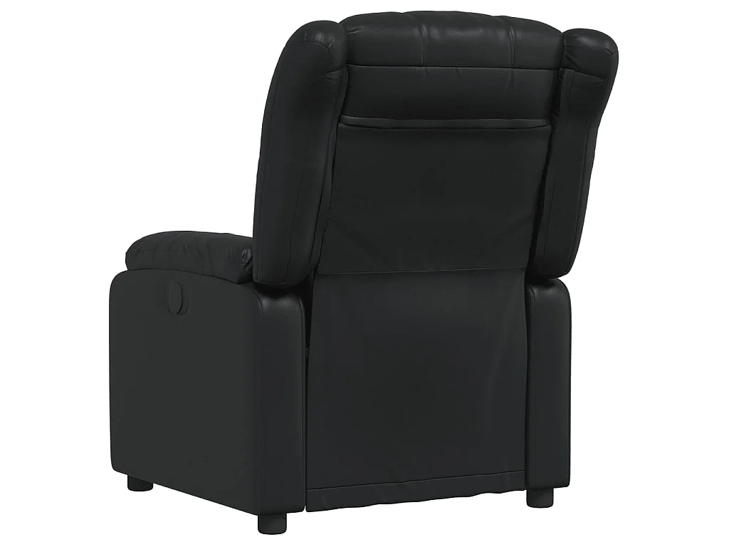 Poltrona Reclinabile Nera in Similpelle