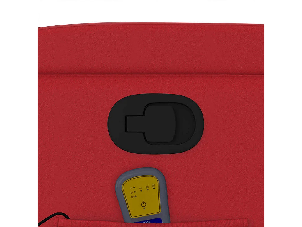 Sillón de masaje reclinable cuero sintético rojo