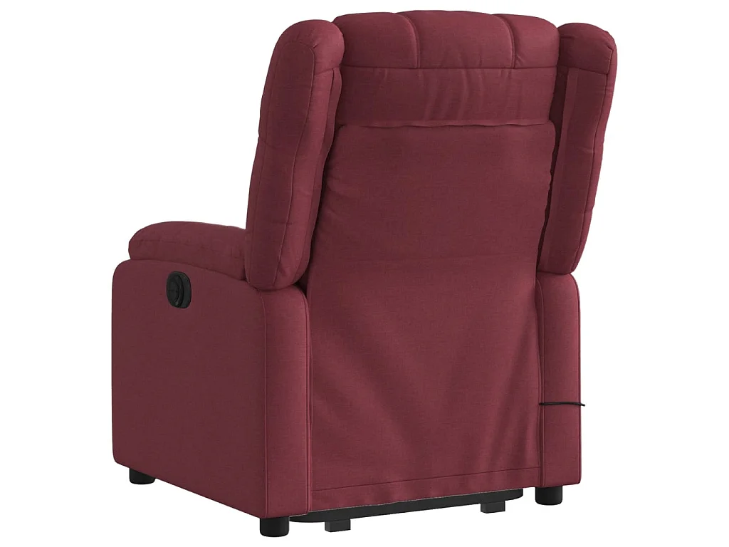 Fauteuil inclinable de massage électrique Rouge bordeaux Tissu