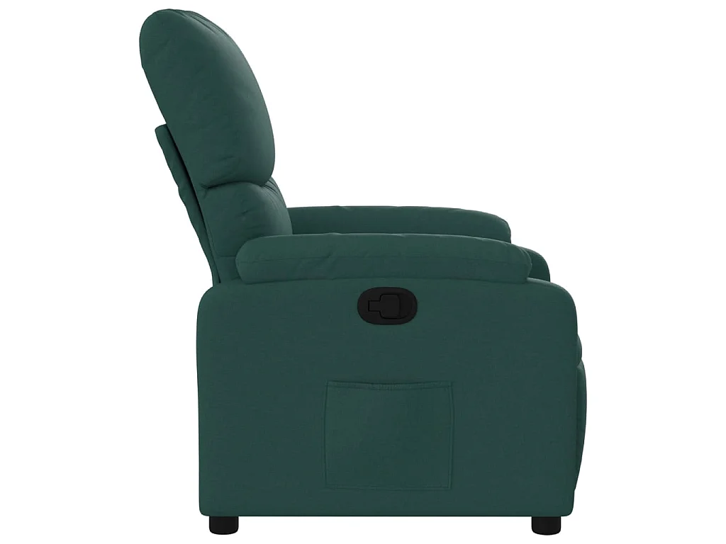Poltrona Reclinabile in Tessuto Verde Scuro