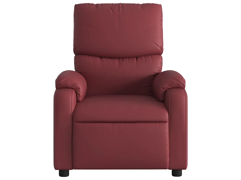 Poltrona Reclinabile Elettrica Rosso Vino in Similpelle