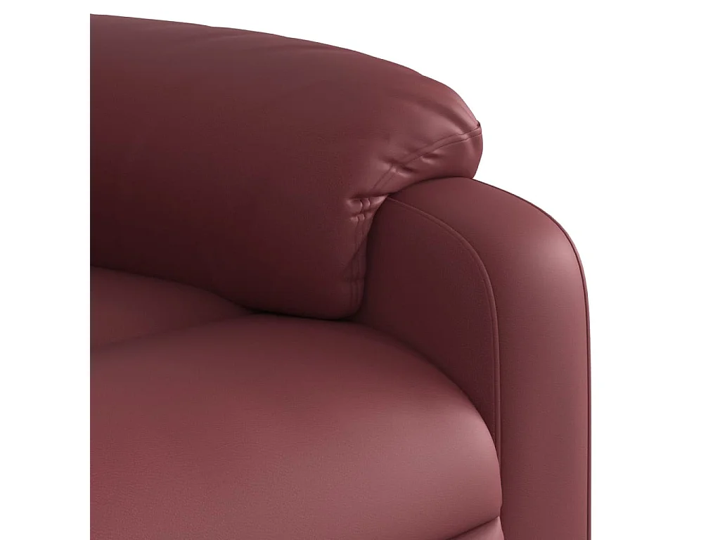 Poltrona Reclinabile Elettrica Rosso Vino in Similpelle
