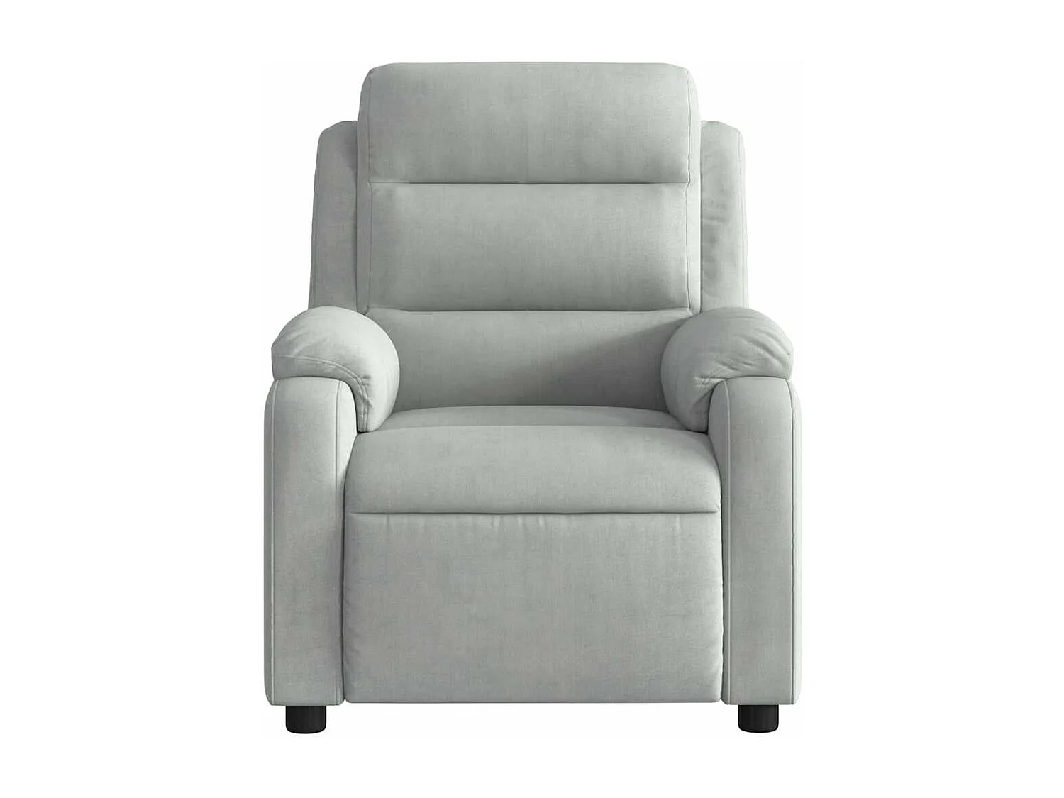 Fauteuil de massage inclinable gris clair velours