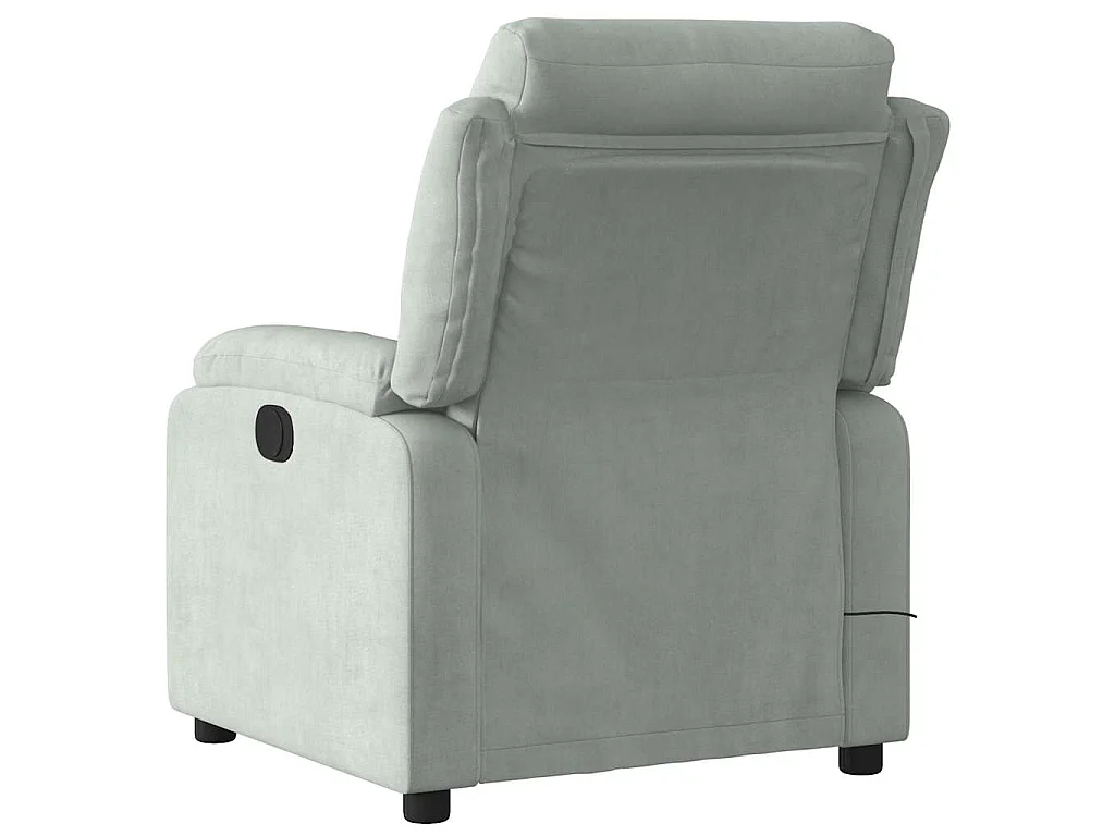 Massagesessel Hellgrau Samt