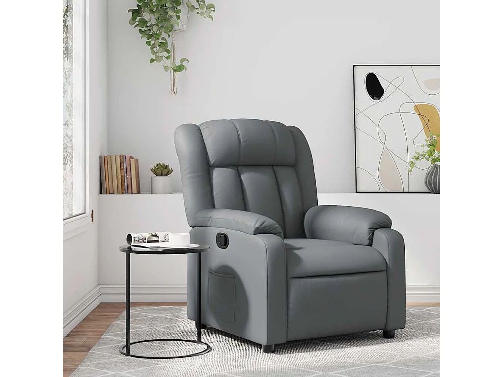 Fauteuil inclinable Gris Similicuir