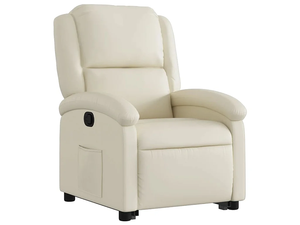 Fauteuil inclinable Crème Similicuir