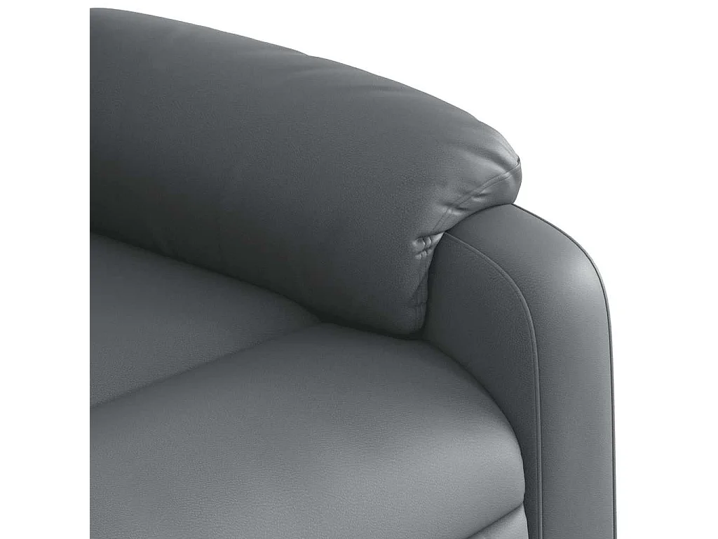 Sillón de masaje reclinable cuero sintético gris