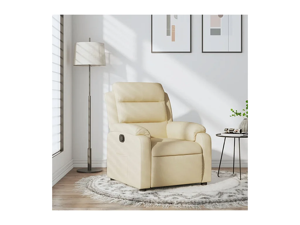 Fauteuil inclinable Crème Tissu