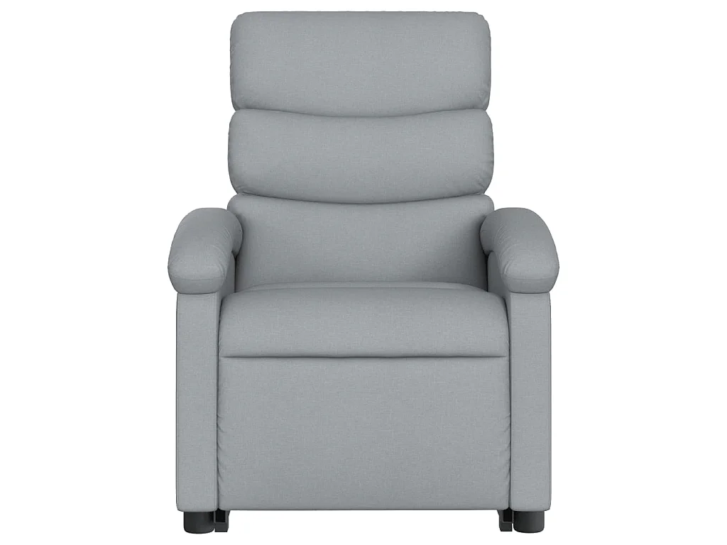 Relaxsessel mit Aufstehhilfe Hellgrau Stoff