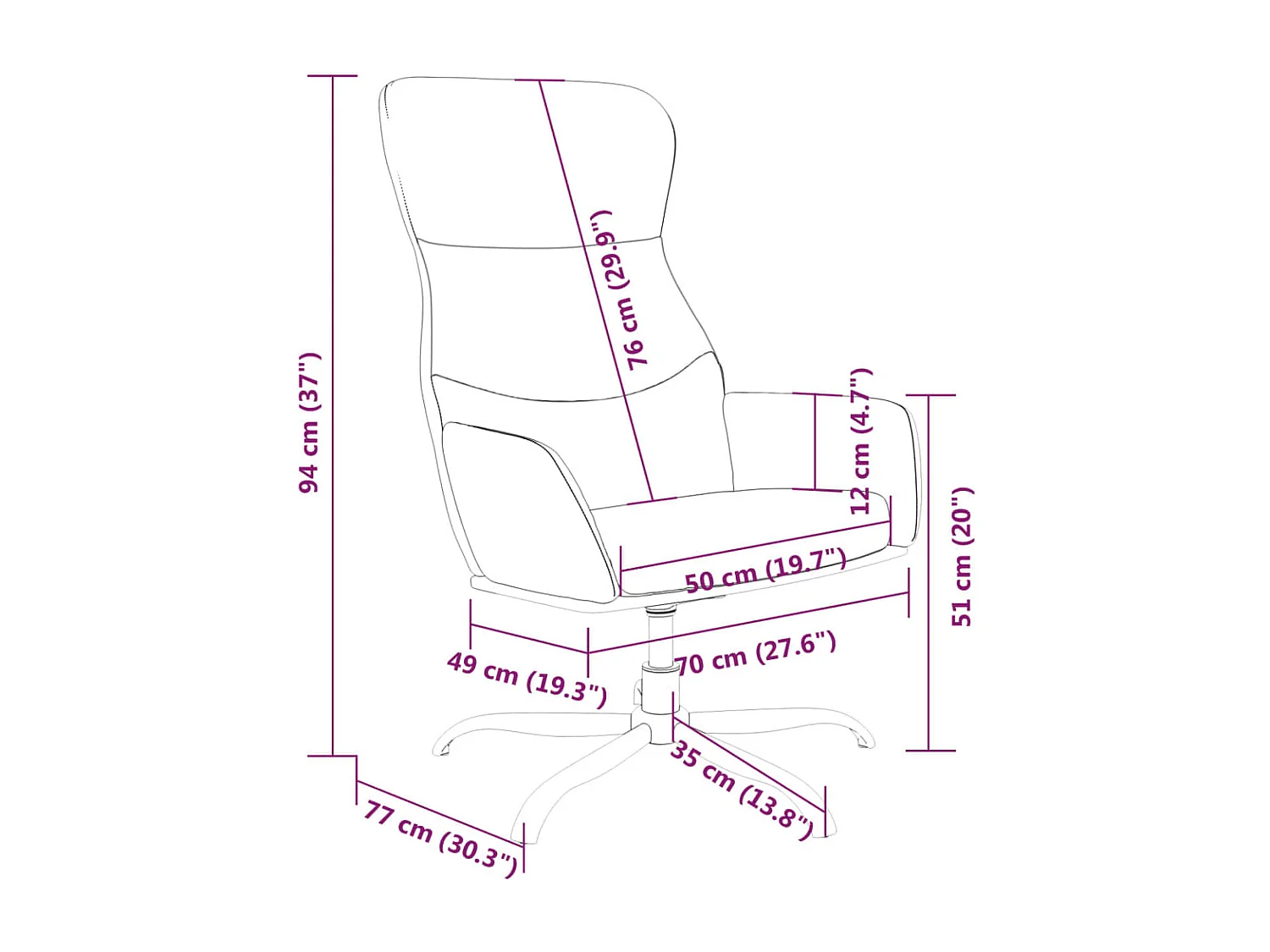 Relaxsessel mit Fußteil Dunkelgrau Stoff