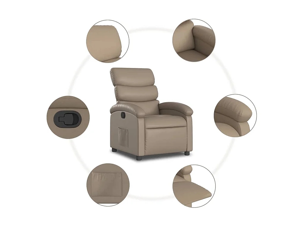 Fauteuil inclinable Cappuccino Similicuir