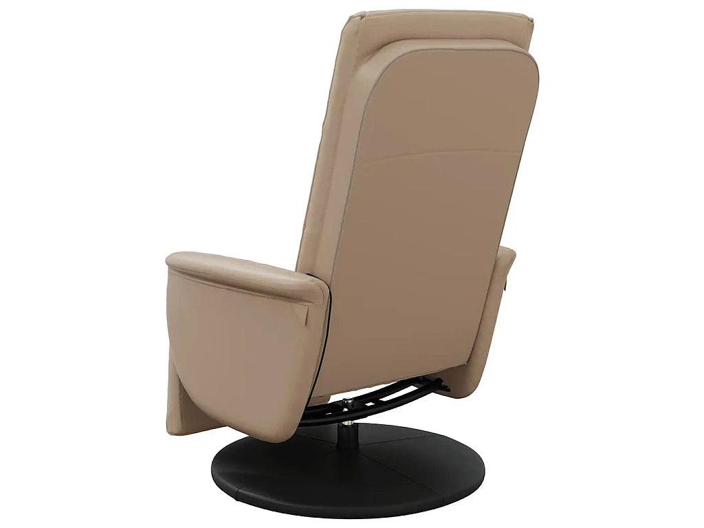 Massagesessel mit Fußteil Cappuccino-Braun Kunstleder