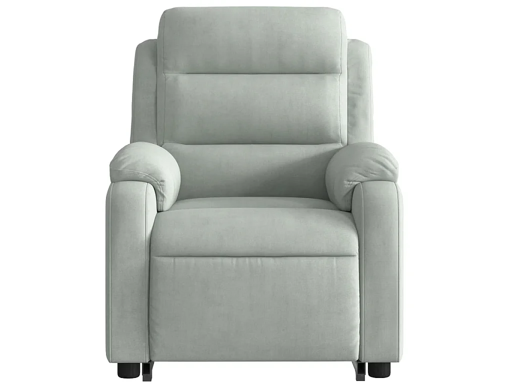Fauteuil inclinable électrique gris clair velours