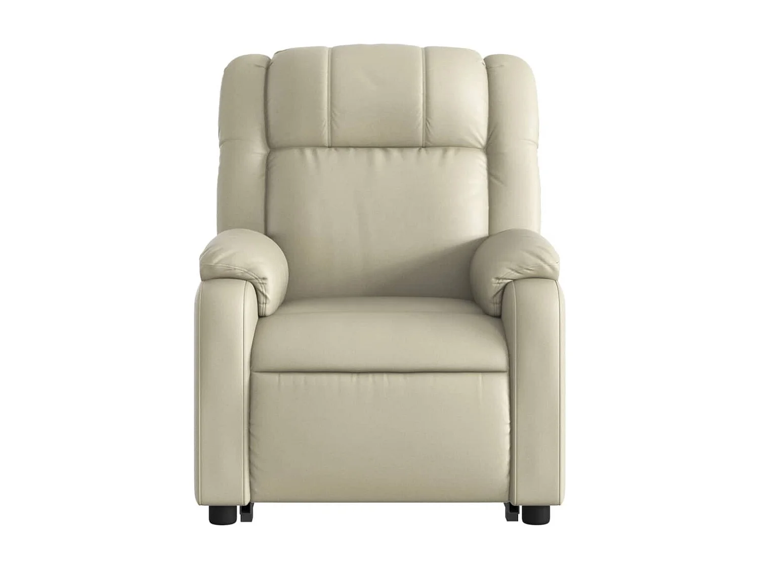 Poltrona Alzapersona Reclinabile Crema in Similpelle