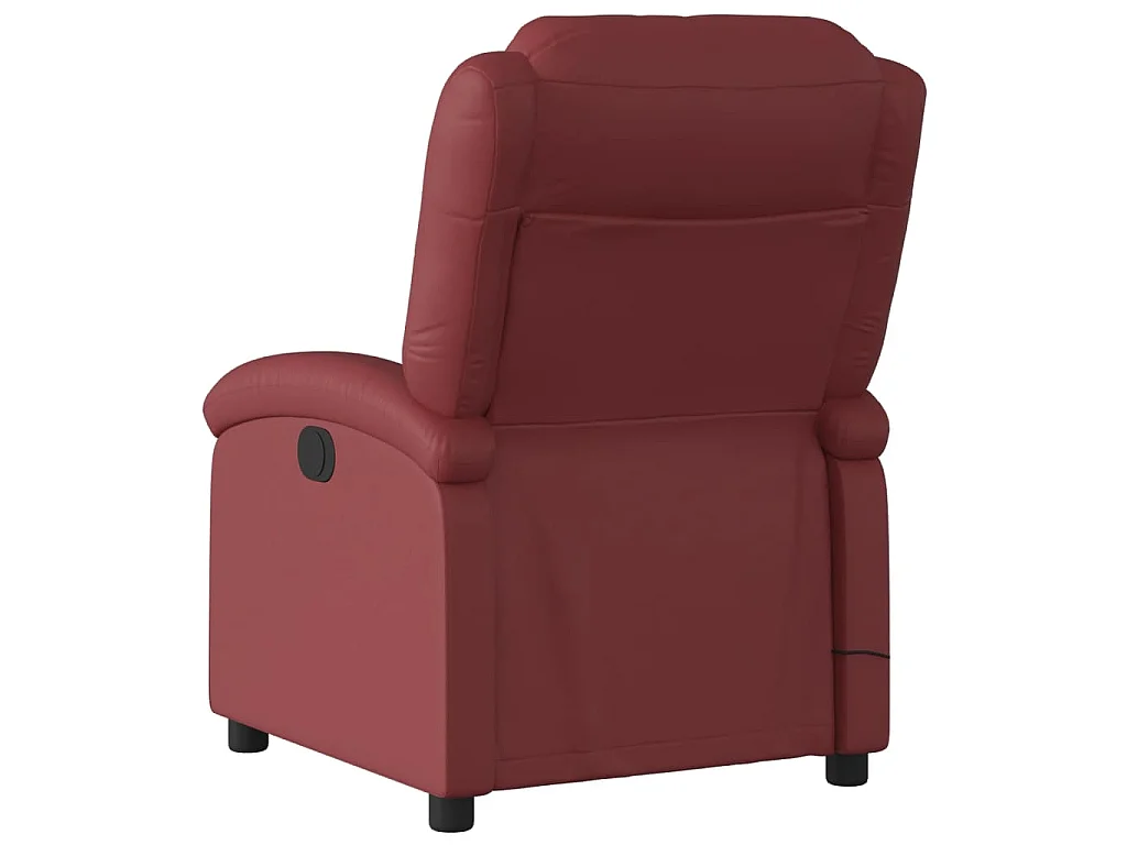 Massagesessel Elektrisch Weinrot Kunstleder