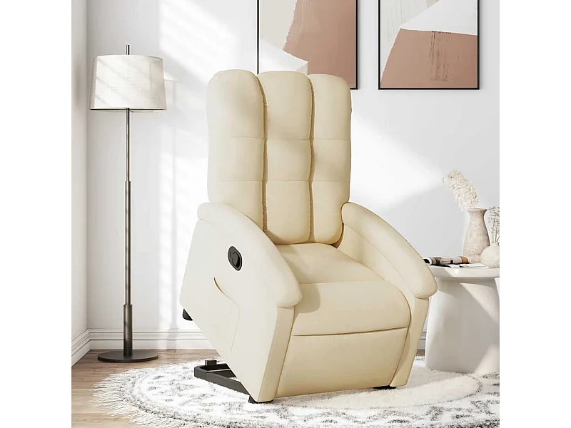 Fauteuil inclinable Crème Tissu