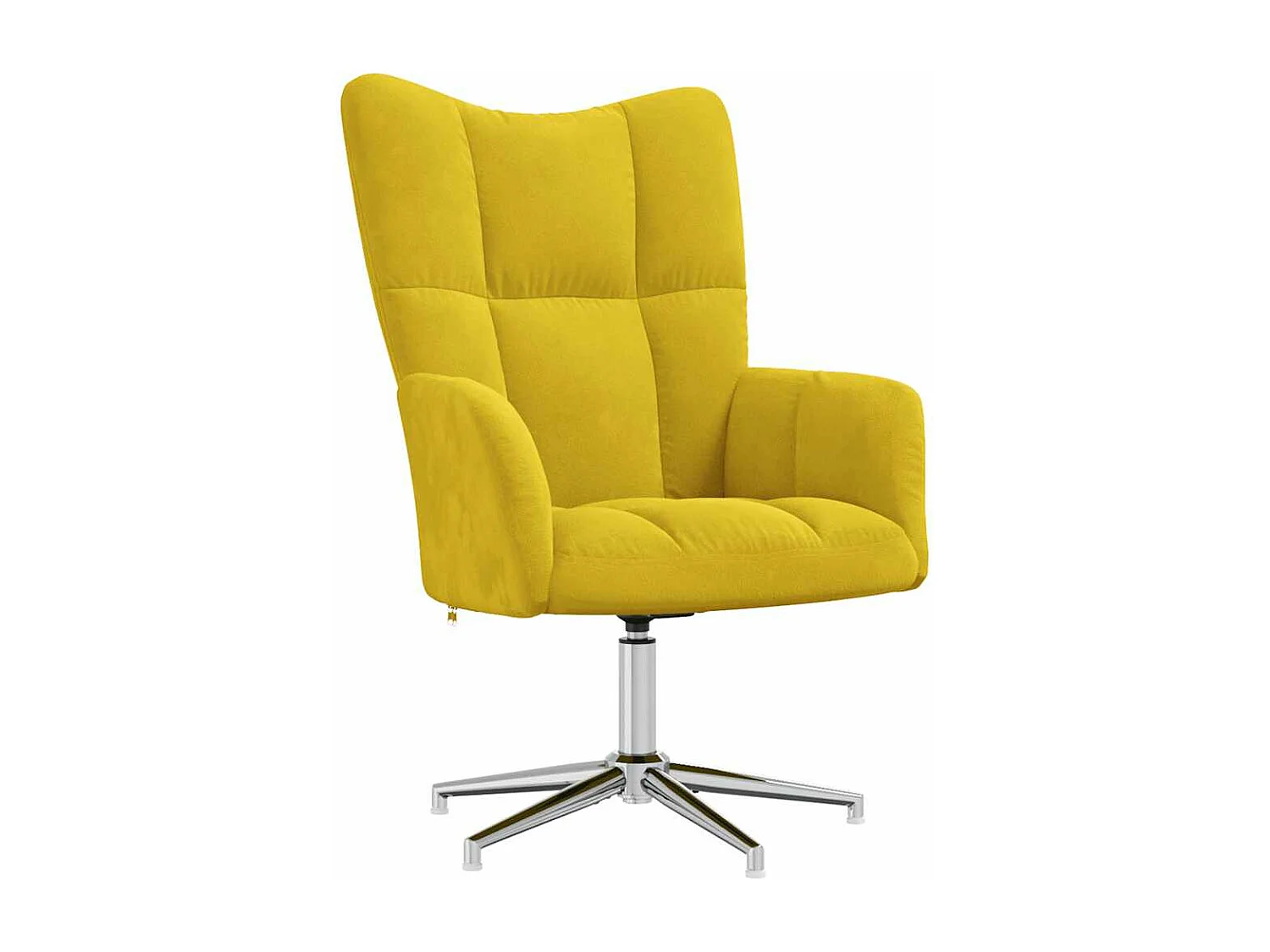 Sillón de relax de terciopelo amarillo mostaza