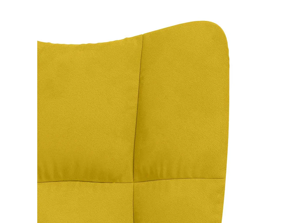 Chaise de relaxation Jaune moutarde Velours