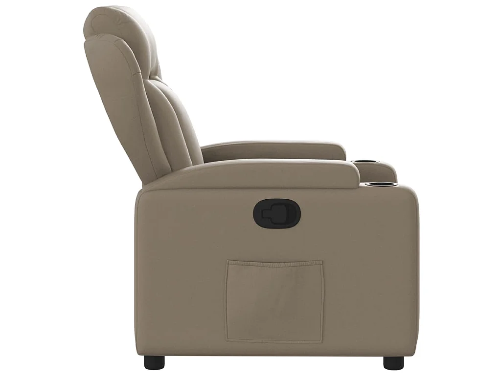 Fauteuil verstelbaar kunstleer cappuccinokleurig
