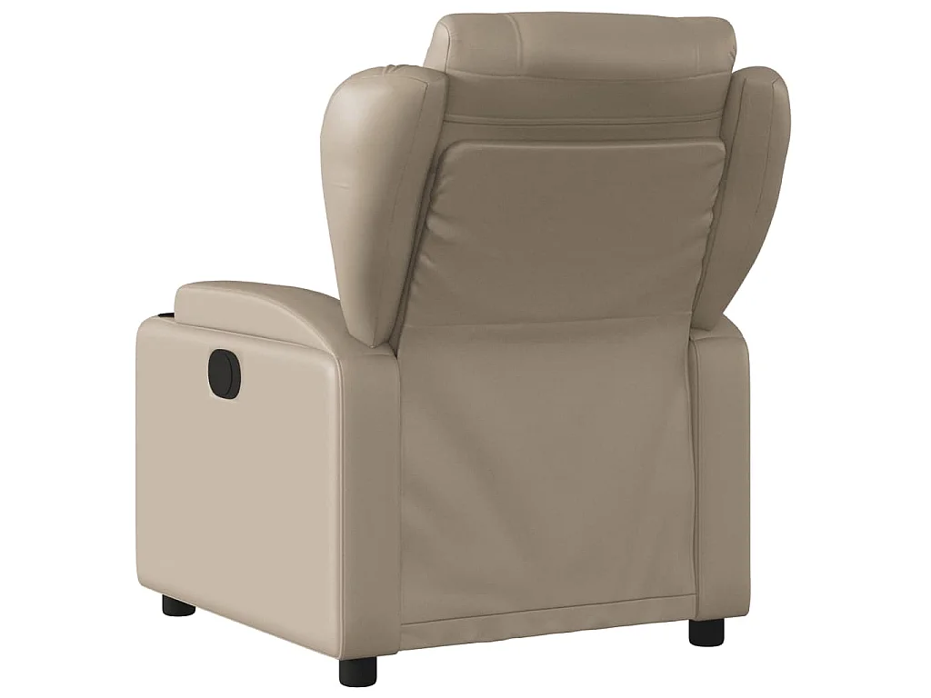 Fauteuil verstelbaar kunstleer cappuccinokleurig