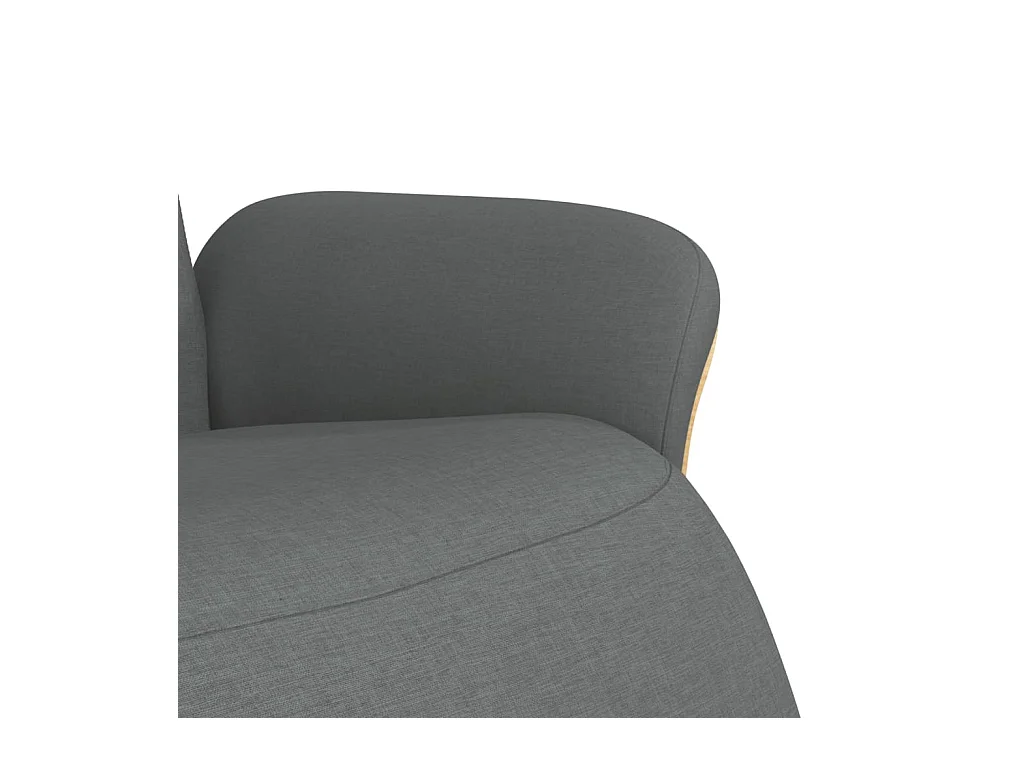 Relaxsessel mit Fußteil Dunkelgrau Stoff