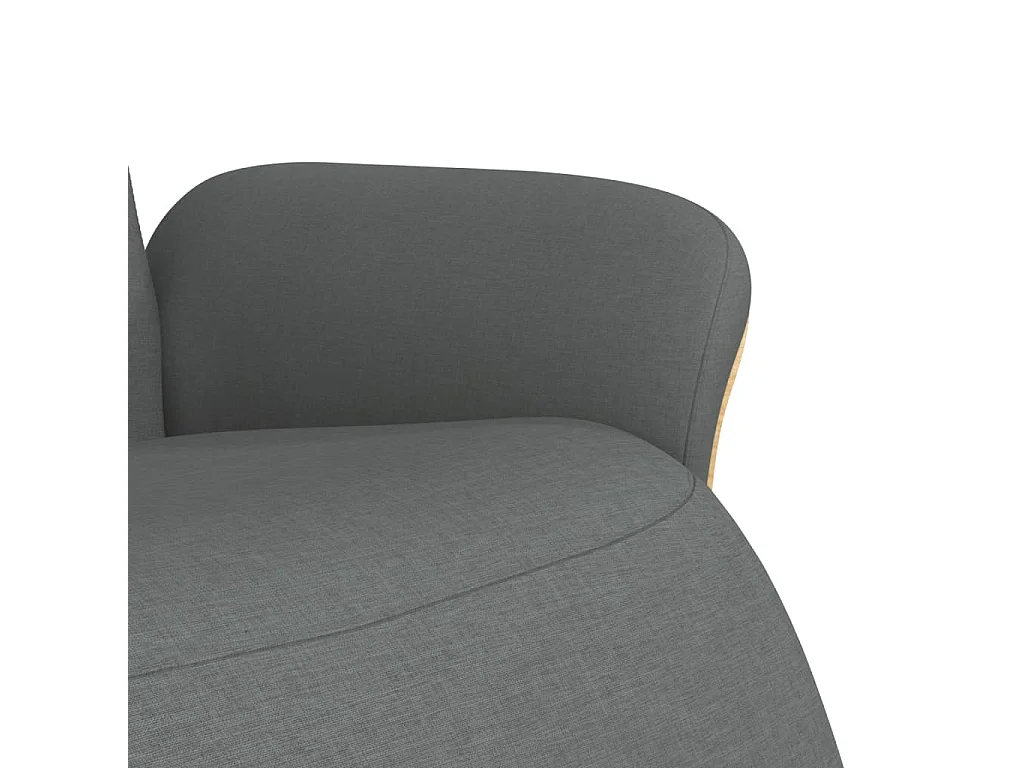 Fauteuil inclinable avec repose-pieds gris foncé tissu