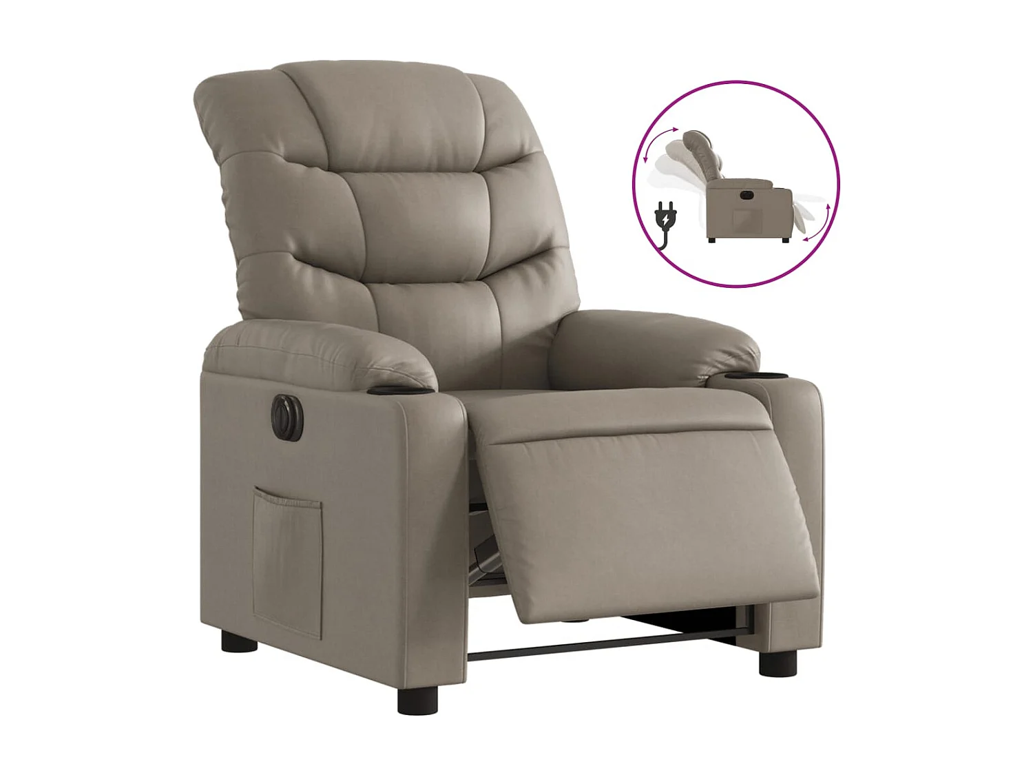 Fauteuil inclinable électrique Cappuccino Similicuir