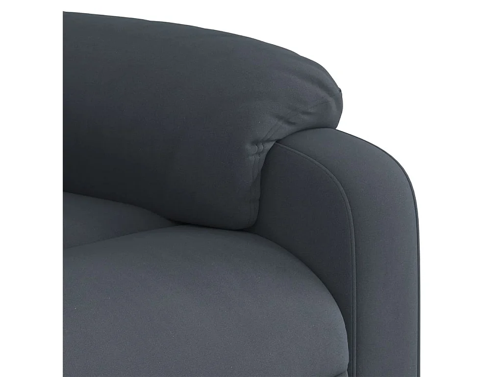 Fauteuil inclinable électrique Gris foncé Velours