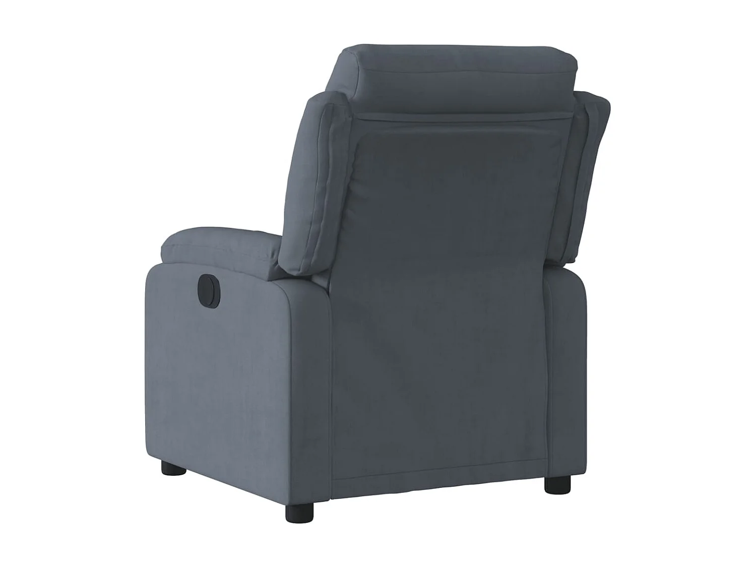 Fauteuil inclinable électrique Gris foncé Velours