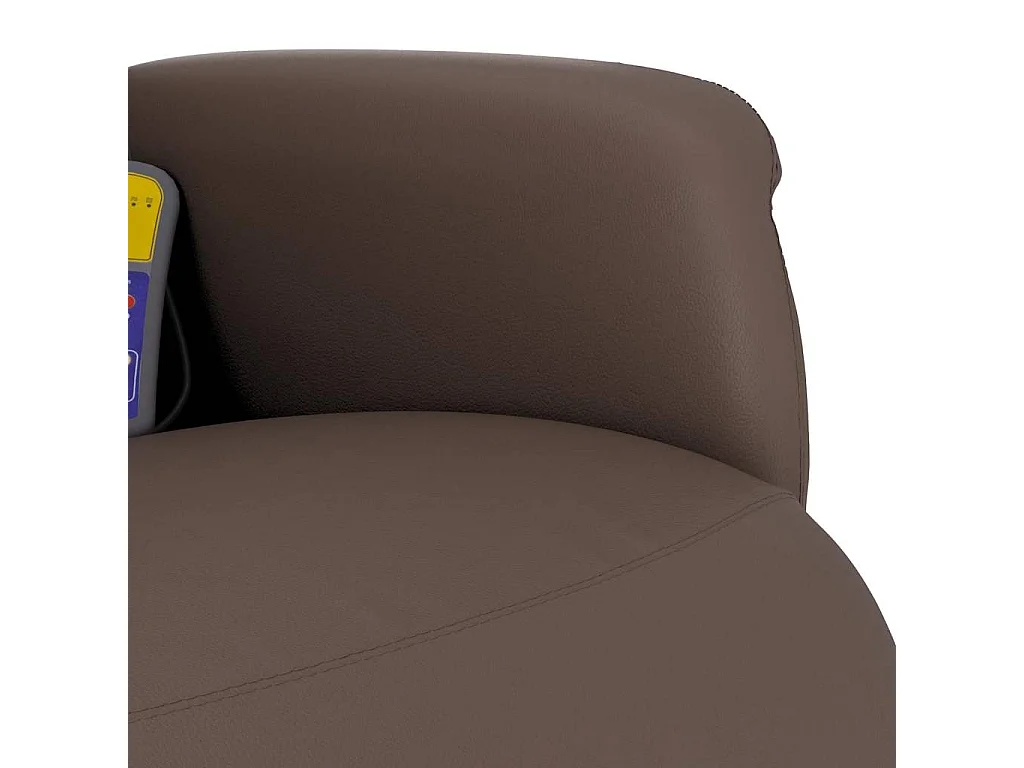 Fauteuil inclinable de massage repose-pieds marron similicuir