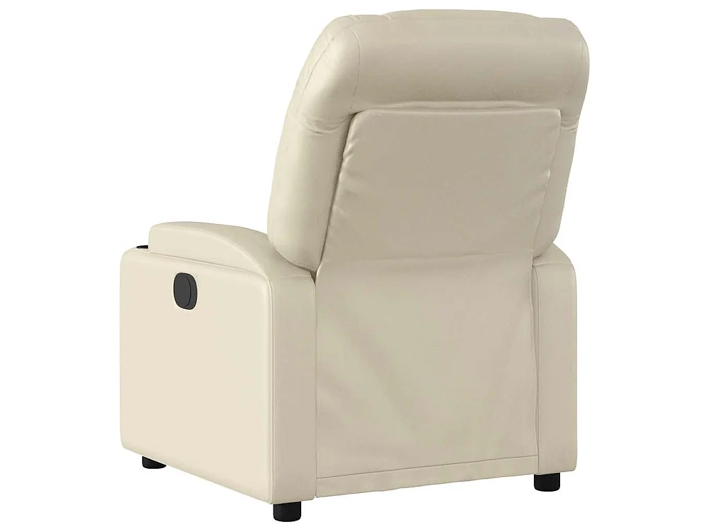 Fauteuil inclinable électrique Crème Similicuir