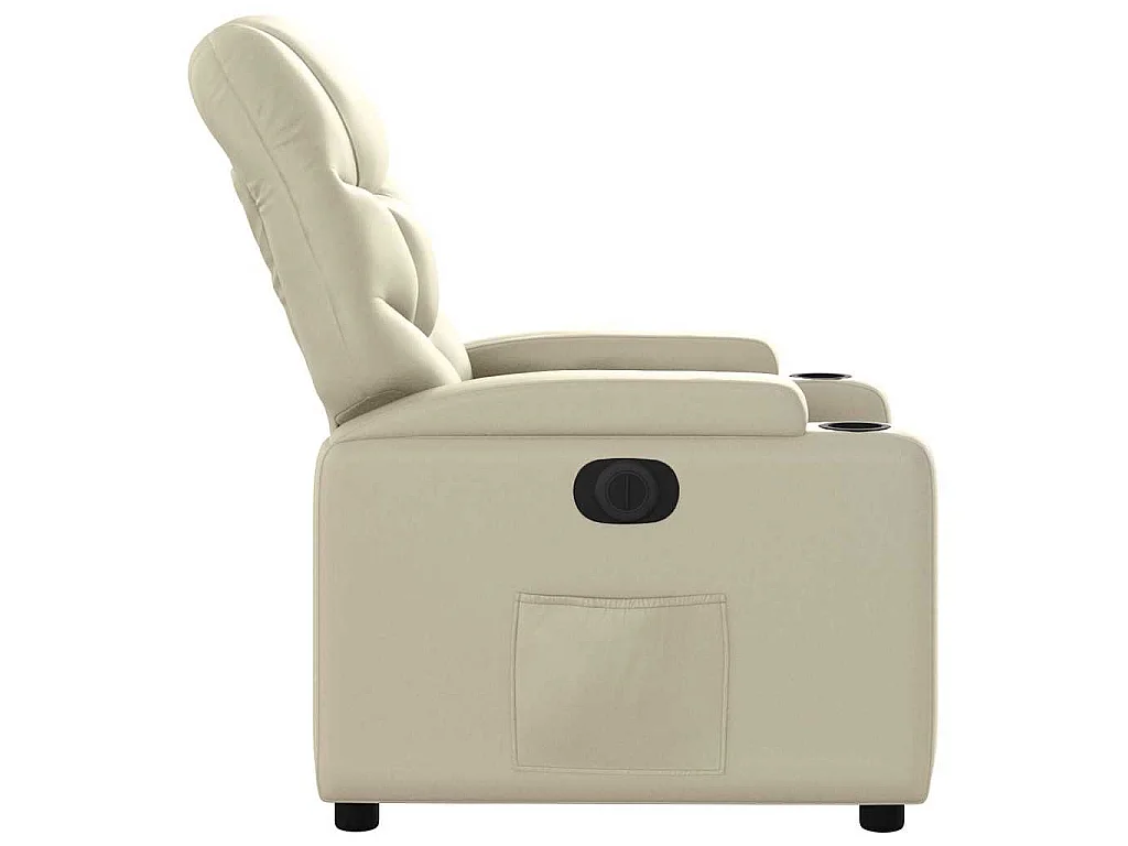 Fauteuil inclinable électrique Crème Similicuir
