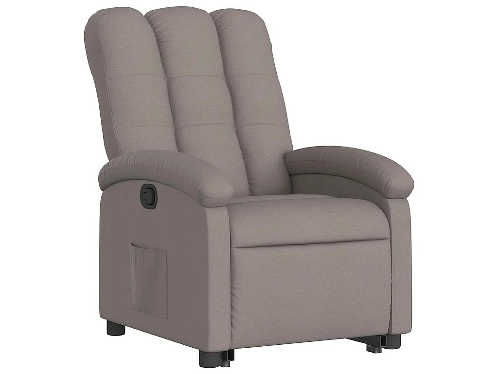 Relaxsessel mit Aufstehhilfe Taupe Stoff